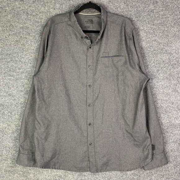 The North Face Shirt Men‎ Sz XL gray Button Down long sleeve - Picture 1 of 9